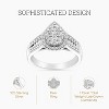 GILDED 1 CTTW Lab Grown Diamond Pear Shape Engagement Ring in Sterling Silver, Size 7 - 2 of 4