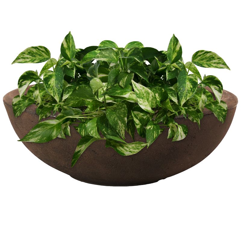 Sunnydaze Indoor/Outdoor Patio, Garden, or Porch Weather-Resistant Double-Walled Percival Flower Pot Planter - 20.75" - Sable Finish, 5 of 9