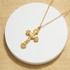 Cross Necklace Faith Pendant Dainty Chain Minimalist Simple Tiny God Lords Prayer - 4 of 4