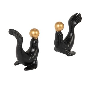 Storied Home Cast Iron Seal Bookends (Set of 2 Pieces) - 1 of 4