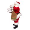 Kurt Adler 10.5-Inch Fabriché Santa with Oversized -InchI Love Coffee-Inch Cup and Creamer - 4 of 4