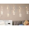 5 Star Super Deals 5 Christmas Window Light Decoration 3D LED Acrylic Hanging Decor w/ Icicle Strings - Santa, Snowflake, Snowman,Tree & Jingle Bells - 4 of 4