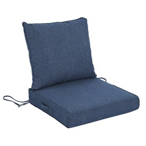 Aoodor Outdoor Deep Seat Cushion Set, Waterproof Patio Furniture Cushions with Adjustable Straps & Removable Cover - 1 of 4