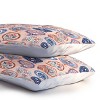 Deny Designs King Pimlada Phuapradit Floral Paisley Half Drop Duvet Cover and Pillow Sham Orange - 4 of 4
