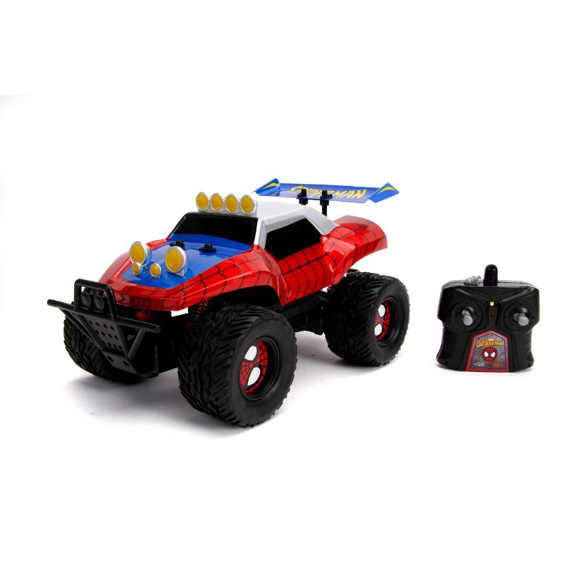 Jada Toys Marvel Spider-Man Buggy Remote Control Vehicle 1:14 Scale - Glossy Red, 1 of 9