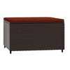 vidaXL Footstool Dark Gray 27.6 in.x21.7 in.x16.1 in. Microfiber Fabric - 2 of 4
