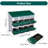 Chicken Nesting Box, 8 Hole Chicken Laying Box with Chicken Perch, Heavy Duty Metal Roll Away Nest Box for Chicken Coop Hens - 2 of 4