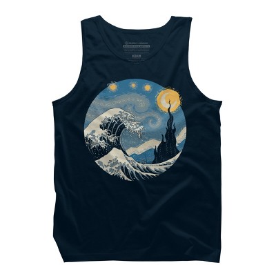 Men's Design By Humans The Great Starry Wave By vincenttrinidad Tank Top