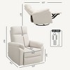 Recliner Chair, Wide Swivel Rocker Chair, Overstuffed Single Sofa with Pocket Spring, Footrest, Quick Assembly - 3 of 4