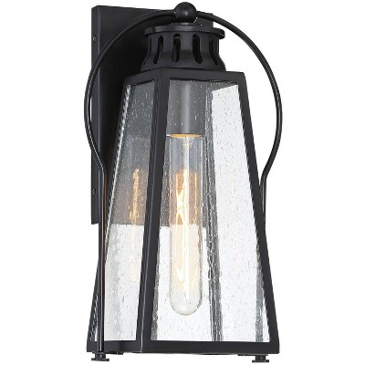 Minka Lavery Halder Bridge 12 3/4" High Sand Black Outdoor Wall Light