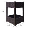 Okak Raised Garden Bed with Drainage Plug 1/2 Pack，Elevated Planter Box for Vegetables/Herbs/Flowers, Outdoor Gardening, Brown - 4 of 4