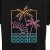 Women's - Instant Message - Line Drawing Sunset Short Sleeve Graphic T-Shirt - 2 of 4