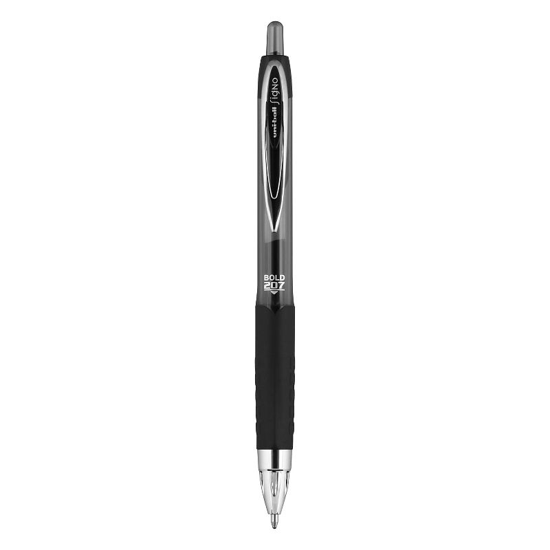 uni-ball 207 RT Retractable Gel Pens Bold Point Black Ink 344742, 3 of 9