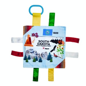Baby Jack The Learning Lovey South Dakota State Mount Rushmoore Tag Crinkle Square Toy That Teaches Facts 8" x 8" - 1 of 4