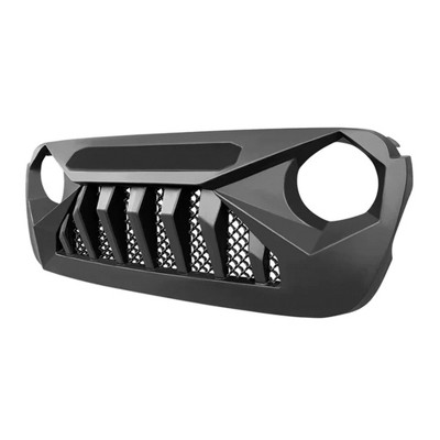 AMERICAN MODIFIED Gladiator Front Grille with Mesh Compatible with Jeep 2018-2023 Wrangler JL and Gladiator JT Models w/o TrailCam