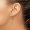 Black Bow Jewelry Two Tone Diamond Cut Triple Teardrop Dangle Earrings in 14k Gold - 3 of 4