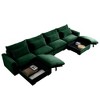 157.5" Corduroy Cloud U-Shaped Modular Sectional Sofa with Deep Seat & 2 Storage Ottomans - 4 of 4