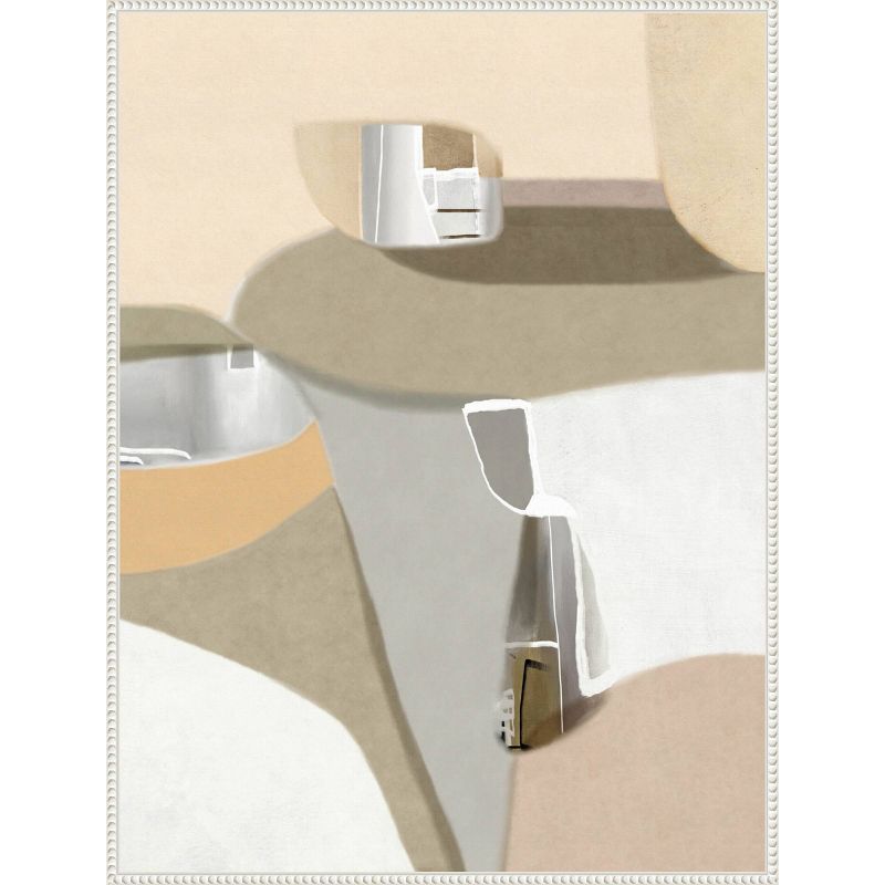32&#34;x42&#34; La Dolce Vita by Roberto Moro Framed Canvas Wall Art Print White - Amanti Art, 1 of 11