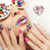 Unique Bargains Women's Elegant Rhinestone Nail Supplies Pink 1 Set - 2 of 4