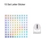 Unique Bargains Laser Capital Alphabet Round Self-Adhesive Reflective Letter Stickers 10 Pcs - 2 of 3