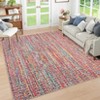 Modern Washable Non Slip Area Rugs for Living Room, Soft Contemporary Textured Throw Carpet for Bedroom Home Office - 2 of 4
