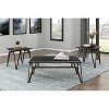 Vynxaria Series 22 in. Black Rectangular Stone End Table with Sintered Stone Top and Metal Base - 3 of 4