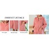 Ekouaer Women Zipper Robe Fleece Long Sleeves Bathrobe Sleepwear Warm Soft Housecoat with Pockets Zip Up House Dresses - 4 of 4