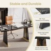 Bestier 70" Wooden Dining Table & Metal Kitchen Table Computer Gaming Desk for Home Office - 2 of 4