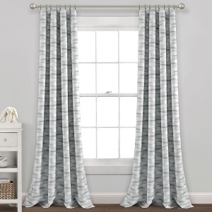 Jungle Adventure Geo Blackout Window Curtain Panel Gray Single 52X95 - 1 of 4