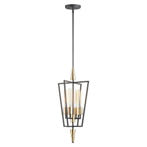 Maxim Lighting Wings 4 - Light Pendant in  Black/Satin Brass - 1 of 4
