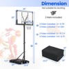 Safstar Basketball Hoop Outdoor System w/ 45 Inch Shatterproof PC Backboard Wheels - 2 of 4