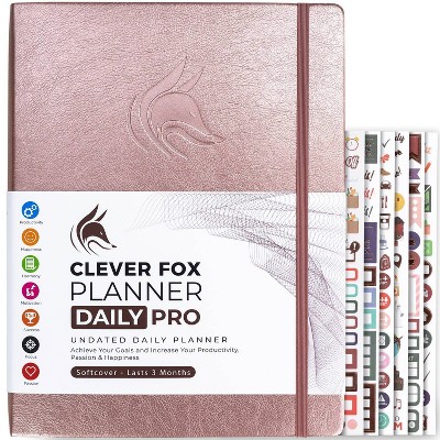 CLEVER FOX, Media, Clever Fox Planner Undated Weekly Planner Rose Gold No  Box