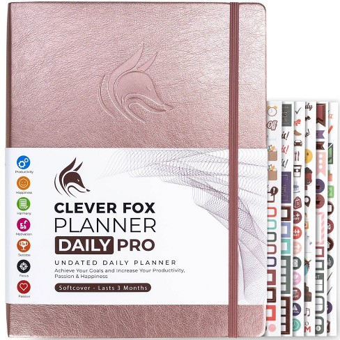 Purple Clever Fox Planner Daily PRO 8.5 x 11" Undated Life Planner & Journal 