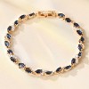 Eternity Bracelet Blue Cubic Zirconia, Sapphire Bracelet, 18K Gold Plated Hypoallergenic Bracelets -7.48inch/190mm - 4 of 4