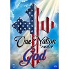 One Nation Under God Cross House Flag Patriotic Religious 28" x 40" Briarwood Lane - 3 of 4
