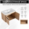 Floating Bathroom Vanity With Ceramics Countertop Sink, Wall Mounted 2 Doors Bathroom Storage Cabinet Set, Enclosed Storage Space - 4 of 4