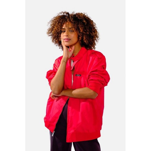 Members Only Women s Original Iconic Racer Jacket men s Cut Large Red Target