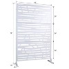 Grungis Matrix Metal Decorative Patio Screens,Freestanding Privacy Fence Panels in Jungle Pattern for Deck Balcony Patio,76" H×48" W - 2 of 4