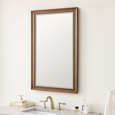 Natural Walnut Rectangular Wood Framed Mirror