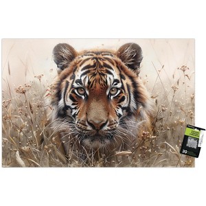 Trends International Reinders: Animals - Hunting Tiger In Grasses Unframed Wall Poster Prints - 1 of 4