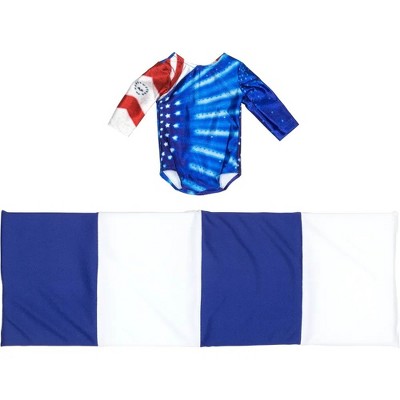 Детские куклы Dress Along Dolly Gymnastics Doll Clothes (2 Pc Set)- Athletic Uniform Includes Leotard & Mat- Handmade Outfit & Accessories- Compatible with 18" American Girl Doll — фото 4