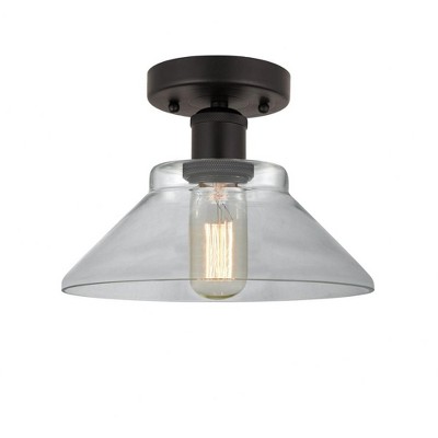 Orwell - 1 Light Semi-Flush Mount In Industrial Style-7.75 Inches Tall and 8.38 Inches Wide