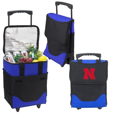 NCAA Nebraska University Cornhuskers Folding Rolling Soft Sided Cooler - 32 Can