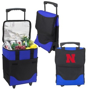 NCAA Nebraska University Cornhuskers Folding Rolling Soft Sided Cooler - 32 Can - 1 of 4