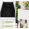 Mini Wood Cold Frame with Raised Garden Bed & Wheels, 2-Door Greenhouse for Indoor/Outdoor Use - 4 of 4