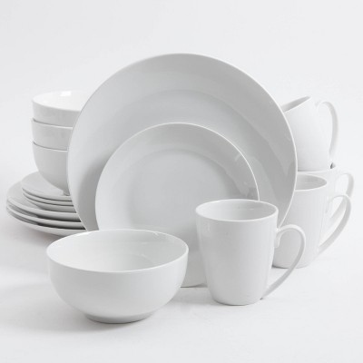 Gibson Home 16pc Ogalla Fine Ceramic Dinnerware Set - White