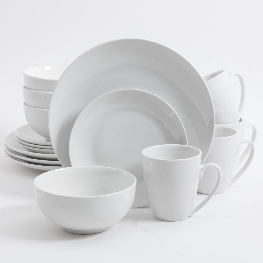 Photos - Other kitchen utensils Gibson Home 16pc Ogalla Fine Ceramic Dinnerware Set - White
