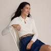 Lands' End Women's Long Sleeve Pointelle Rib Keyhole Polo Top - 4 of 4