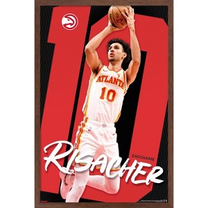 Trends International NBA Atlanta Hawks - Zaccharie Risacher 25 Framed Wall Poster Prints - 1 of 4