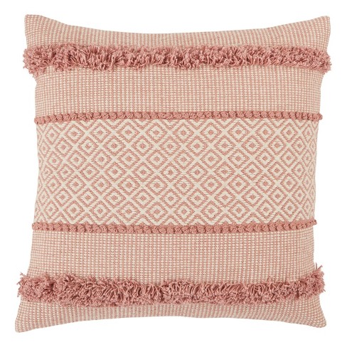 20x20 Oversize Imena Trellis Poly Filled Square Throw Pillow Pink/cream -  Jaipur Living : Target